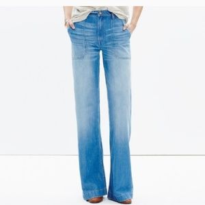 Madewell wide leg jeans shea wash